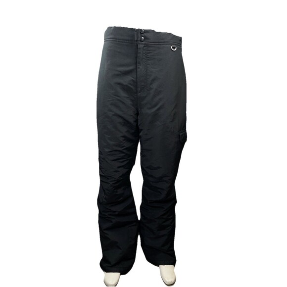 SLALOM Men L Black Ski Snowboard Pants Cold Weather Snowmobile Baggy Outer Layer - Picture 1 of 11